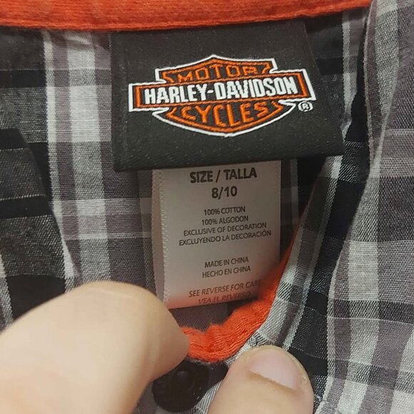 All for $100 - Authentic set of children's Harley Davdison shirts ages 4 to 10 - Picture 9 of 11